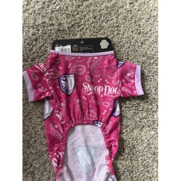 Snoop Doggie Doggs Pet Dog Pajamas Pink PJ's Size Medium Jammies - Picture 8 of 10